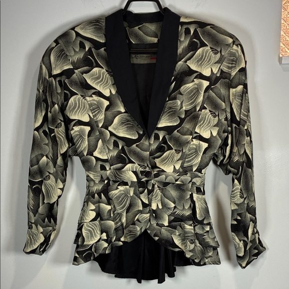 Vintage Rare Designer Black and Cream Blazer - Picture 1 of 10